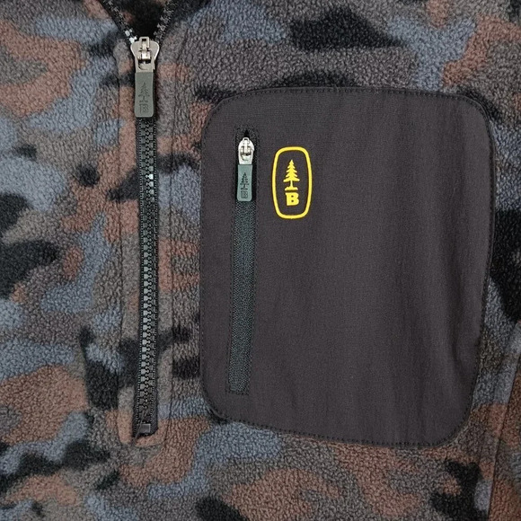 Bass Outdoor Womens XL Highline‎ Trail Fleece Pullover Top Half-Zip Camo - Picture 3 of 6